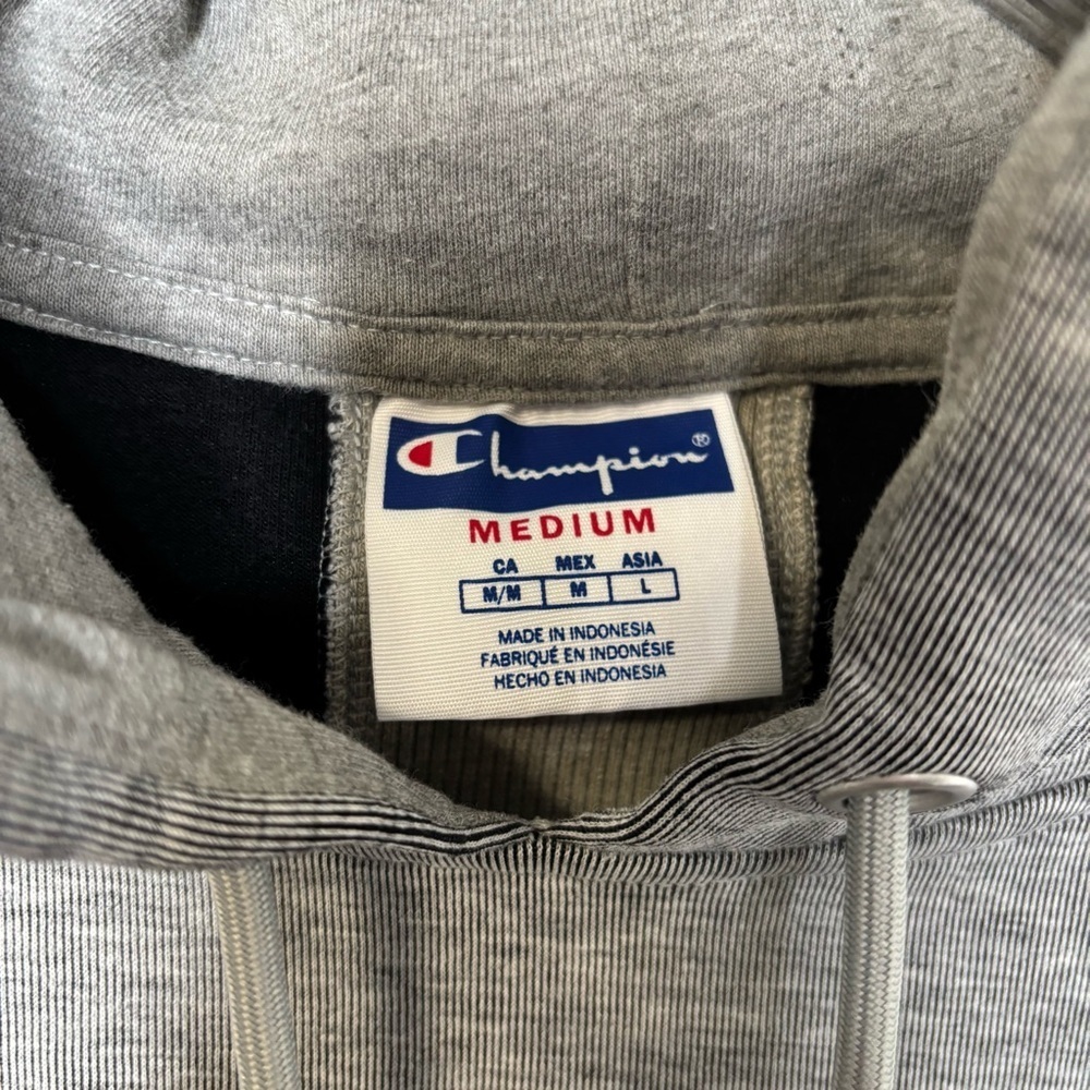 Champion Gray Pullover Hoodie Men’s Medium - Picture 3 of 10